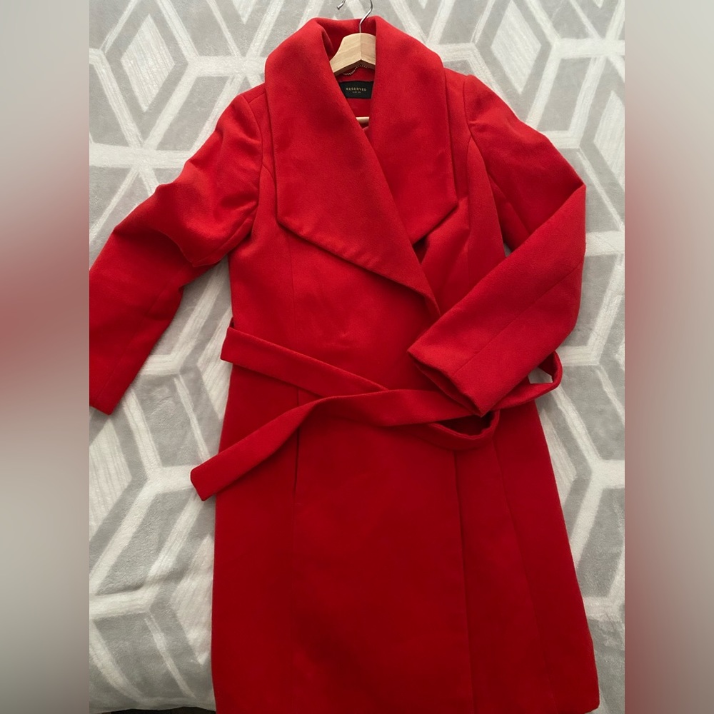 Reserved wrap coat sz 34 european